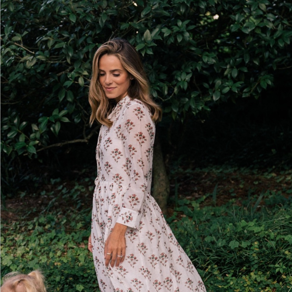 Brock collection shirtdress Floral White Maxi Dress 6 - Picture 3 of 7